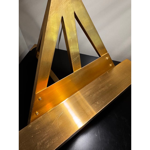 Vintage Mid-Century Modern Adjustable Brass Display Lamp For Sale - Image 10 of 12