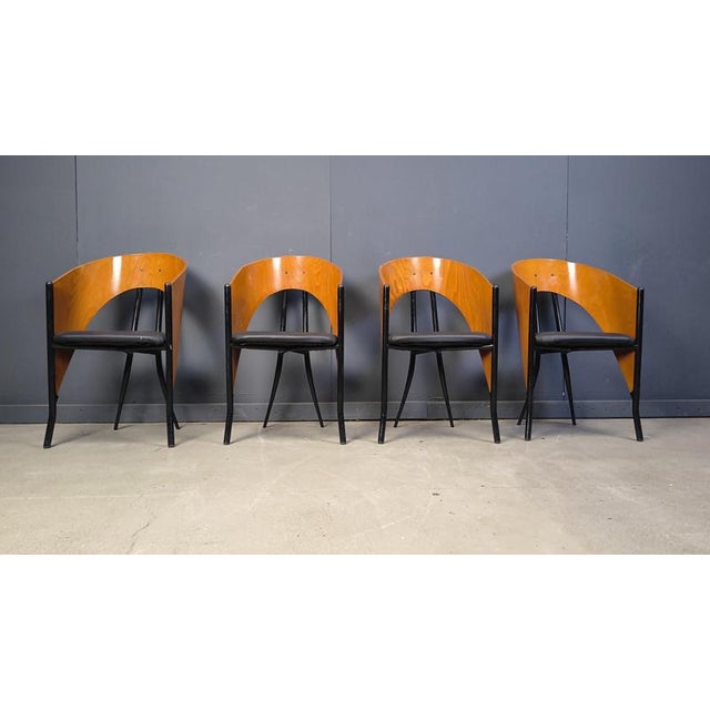 Postmodern Spanish Dining Chairs from Philippe Starck, 1980s, Set of 4 For Sale - Image 10 of 13