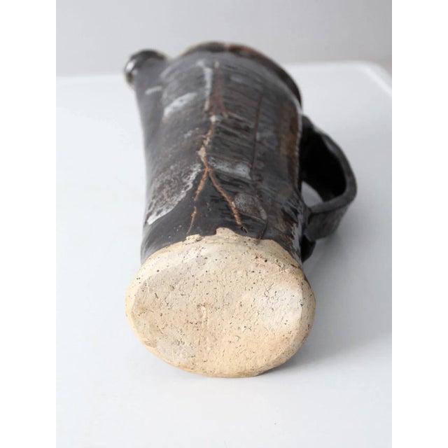 Ceramic Vintage Studio Pottery Pitcher Vase For Sale - Image 7 of 13