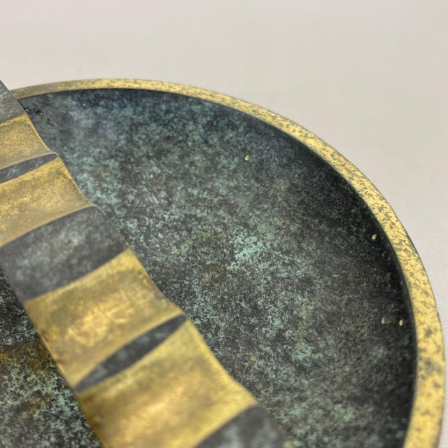 Vintage Hagenauer Austrian Tripod Brass Ashtray, Austria, 1950s For Sale - Image 12 of 16