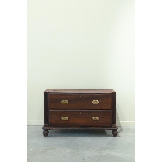 Antique Anglo-Indian Carved Desk Bookcase, India, 19th Century For Sale - Image 18 of 18