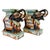 Vintage Chinoiserie Celadon & Black Ceramic Elephant Glazed Plant Stands / Bookends - A Pair For Sale - Image 4 of 13