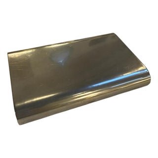 Minimalist Italian Stainless Steel Box, 1970s For Sale
