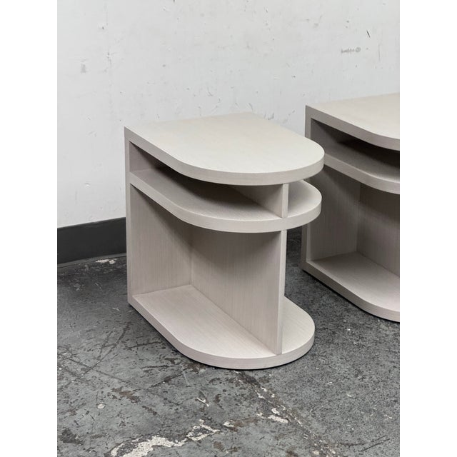 Wood Bernhardt Stratum Side Tables + Shelves, Pair For Sale - Image 7 of 12
