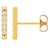 Pave Natural Diamond Flush Bar 14k Stud Earring, A Pair For Sale - Image 4 of 11