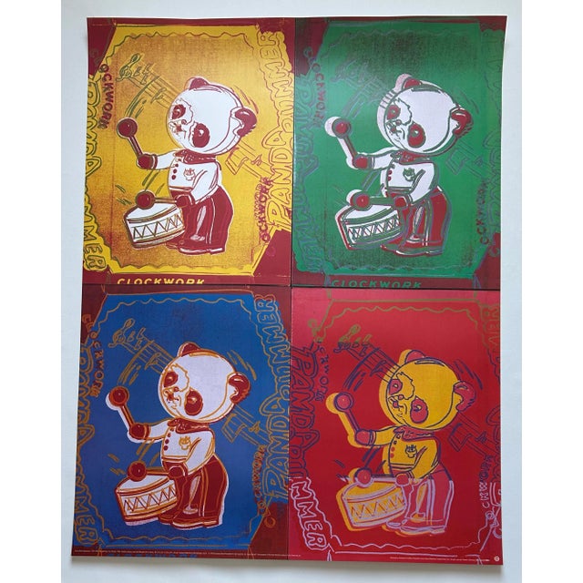 Vintage Andy Warhol Foundation Pop Art Silkscreen, Four Pandas