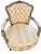 Louis XV–Style Gold Tufted Armchair With Coordinating Damask Fringed Footstool For Sale - Image 11 of 13