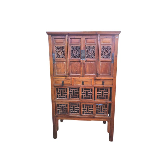 Antique Chinese Kitchen Cabinet Chinoiserie Asian Storage For Sale - Image 10 of 11