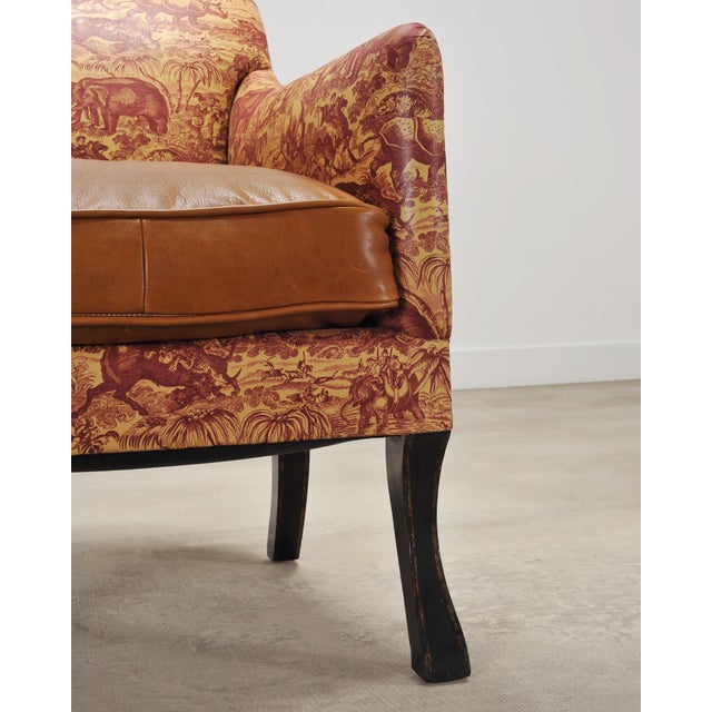Rose Tarlow Regency Sabreleg Arm Chair With Safari Fabric For Sale - Image 14 of 18
