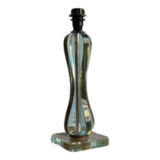 Italian Fontana Arte Attributed Glass Table Lamp For Sale