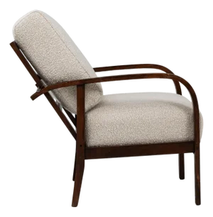 20th Century French Art Deco Upholstered Armchair With Reclining Back