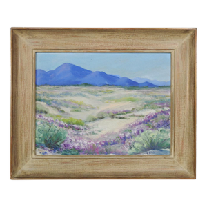 Mid 20th Century Flowering Desert Landscape Painting