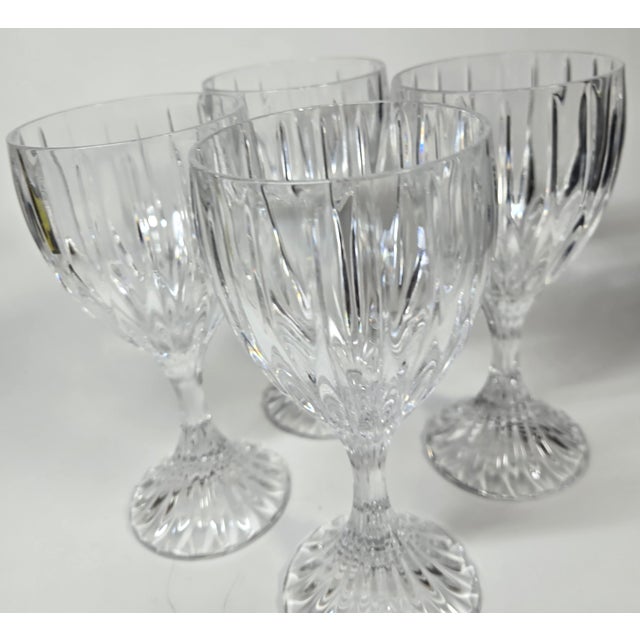 Hollywood Regency Crystal Goblets- Set of Four For Sale - Image 9 of 18