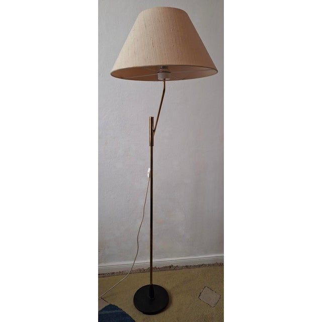 Mid-Century Adjustable Brass Floor Lamp, 1950s For Sale - Image 14 of 17
