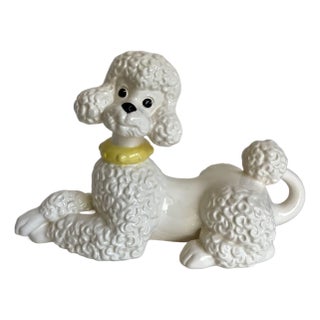 1979 Atlantic Mold Ceramic MCM Poodle Figurine For Sale