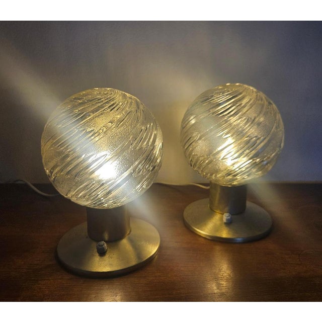 Mid-Century Table Lamps in Aluminum and Glass from Richard Essig, Germany, 1970s, Set of 2 For Sale - Image 9 of 13