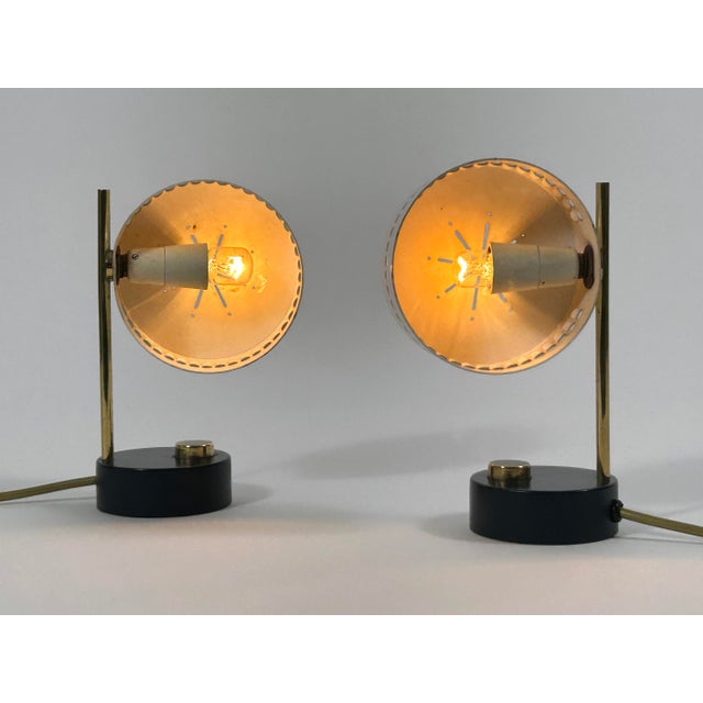 Mid-Century Modern Adjustable Bedside Table Lamps, 1950s, Set of 2 For Sale - Image 6 of 18
