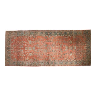 1930s Vintage Persian Bibikabad Quatrefoil Bouquet Wool Carpet For Sale