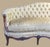 Vintage French Button Back Tufted Sofa With Gold Damask Fabric For Sale - Image 16 of 17