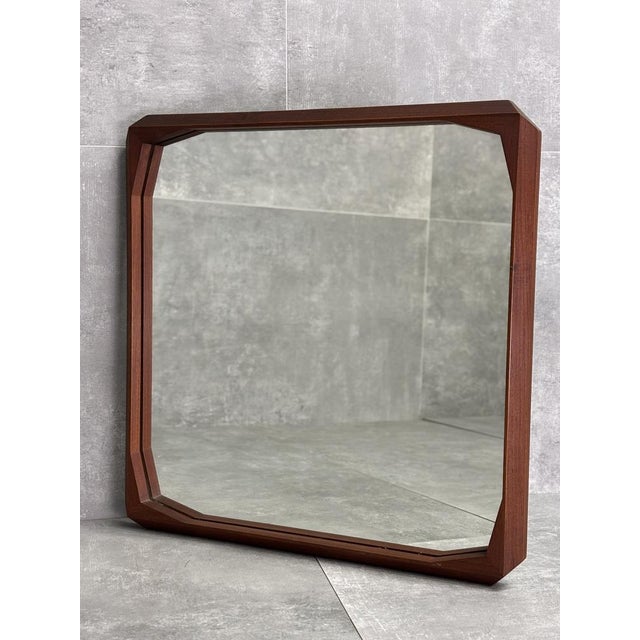 Brown Wall Mirror, 1960s, in Very Good conditions. Designed 1960 to 1969