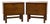 Pair of Vintage Mid-Century Modern Walnut Two-Drawer Formica Top Nightstands For Sale
