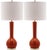 Orange 30.5 Inch H Long Neck Ceramic Table Lamp in Blood Orange - a Pair For Sale - Image 8 of 8