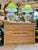 Vintage Restored Organic Modern Pencil Reed Rattan Arch Front Dresser For Sale - Image 11 of 12