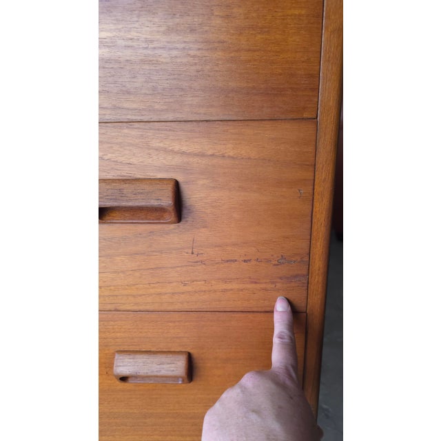 Mid Century Danish Teak Dresser Vanity Desk Combo by Borge Mogensen For Sale - Image 11 of 12