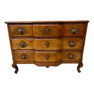 Louis XV Commode with Three Drawers in Walnut, 1700s For Sale