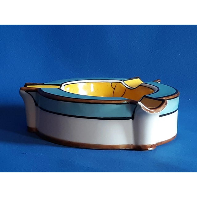 Blue Antique Morimura Design Nippon Pheonix Ashtray Late 19th Century For Sale - Image 8 of 11