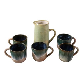 Eugene Deutch Studio Pottery Drink Set For Sale