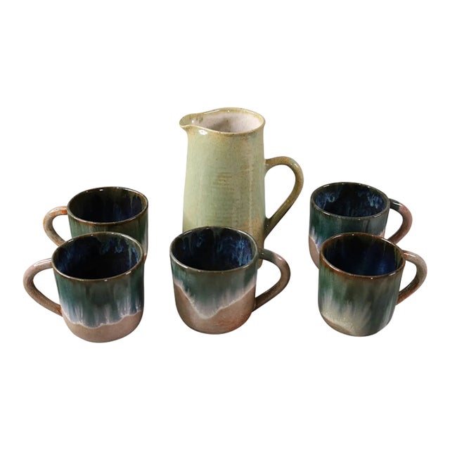 Eugene Deutch Studio Pottery Drink Set For Sale
