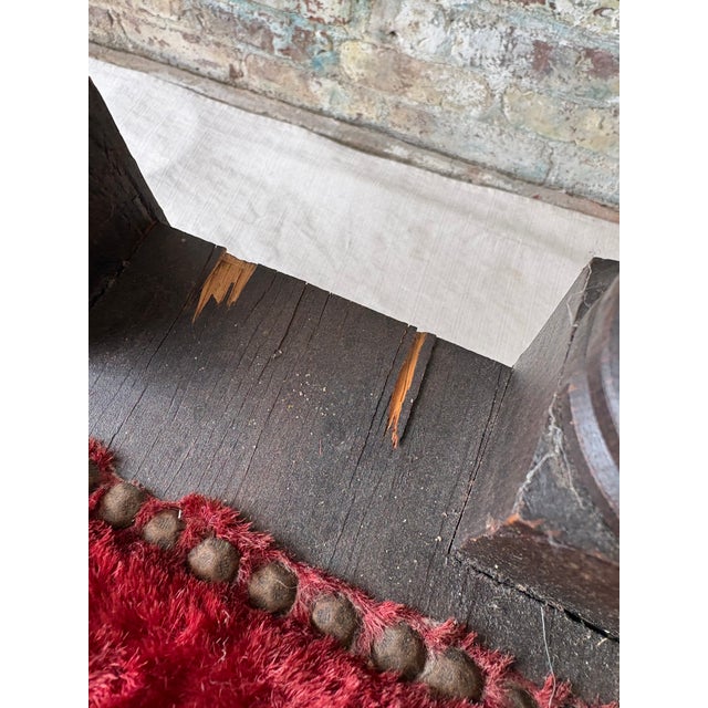 Vintage Spanish Revival Prayer Chairs With Red Velvet Upholstery – Pair For Sale - Image 9 of 18