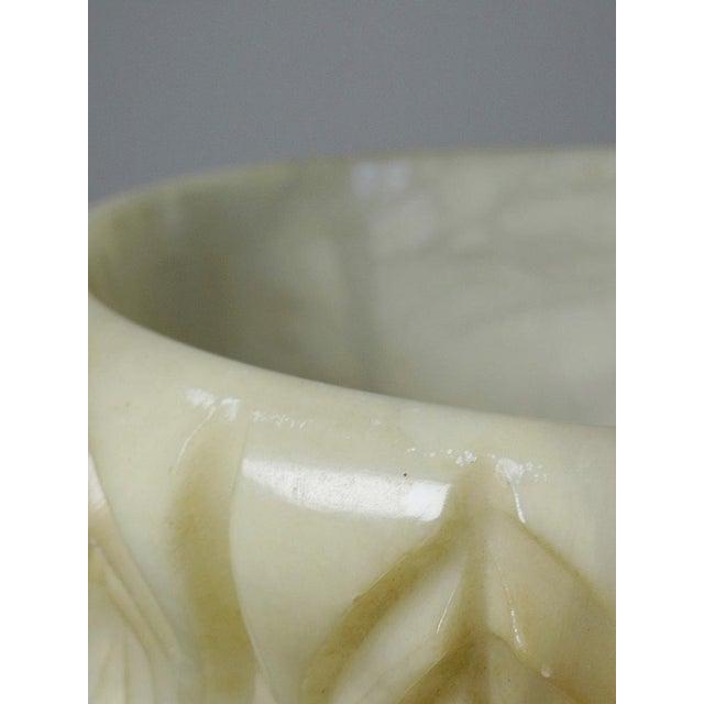 Large Planter in White-Yellow Alabaster, 1930s For Sale - Image 13 of 16
