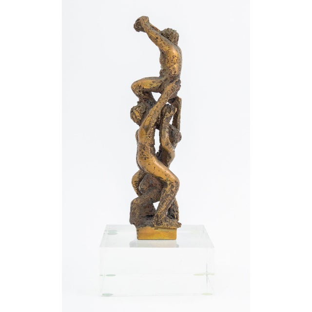 Ernest Bottomley Acrobat Figural Group Gilt Bronze For Sale In New York - Image 6 of 8