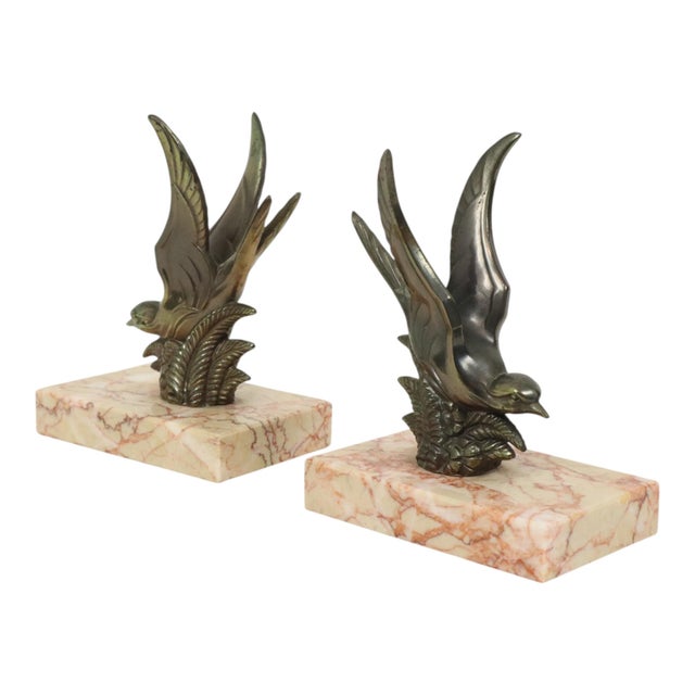 Art Deco Swallows Bookends, 1930s, Set of 2 For Sale - Image 13 of 14