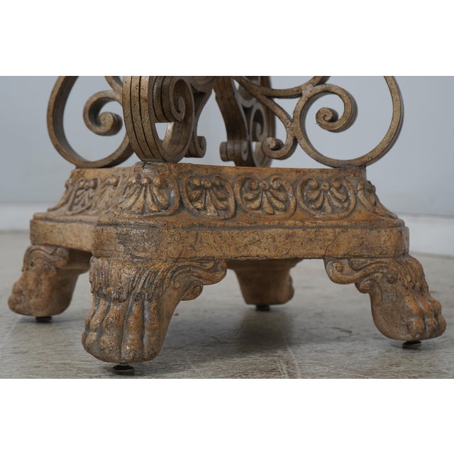 1980s Ello Round Glass Top Pedestal Table For Sale - Image 5 of 14