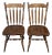 1970s Ethan Allen Old Tavern Antiqued Pine Rustic Traditional Arrow Back Dining Chairs - A Pair (B) (12-6011) For Sale