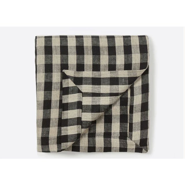 Establish a dramatic, heritage style with the Wales Check Ebony collection by Modern Plum Home. This premium 100% linen is...