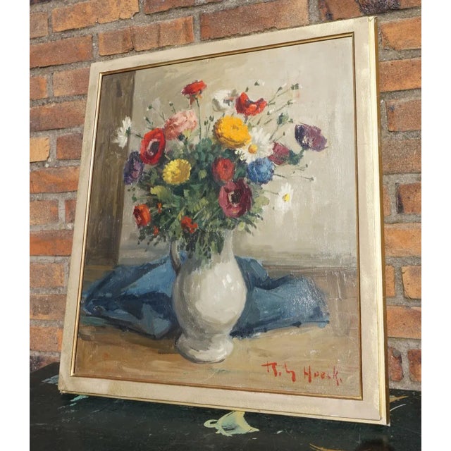 Belgium Painting, 20th-Century, Oil on Canvas, Framed For Sale - Image 4 of 8