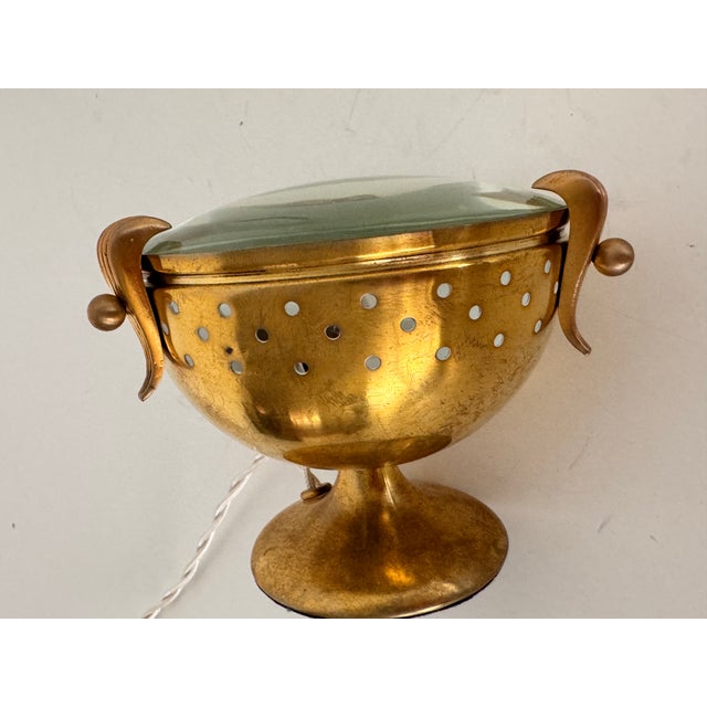 Vintage Italian Brass and Glass Table Lamp from Fontana Arte, 1950s For Sale - Image 17 of 18