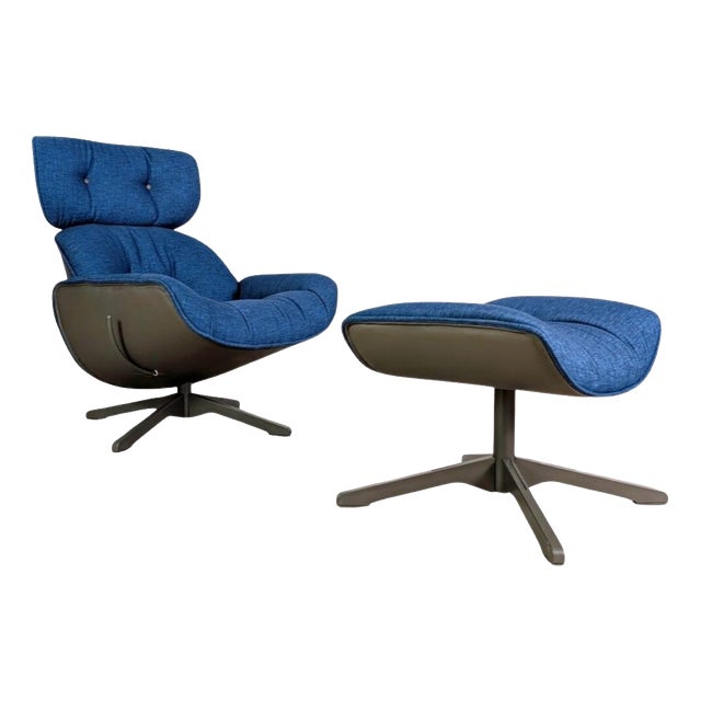 Set of Lounge Chair with Ottoman by Cédric Ragot for Roche Bobois For Sale