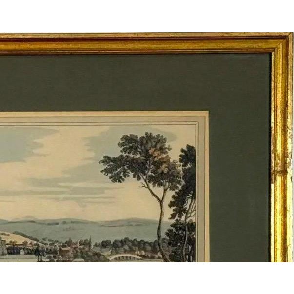 Green Antique 1793 Hand-Colored Aquatint – "Court Garden & Great Marlow" by j.c. Stadler For Sale - Image 8 of 12
