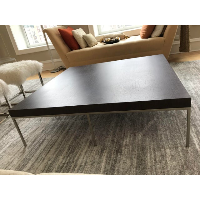 Contemporary classic from B&B Italia/Chicago's Luminaire. In perfect condition. Sleek dark wood with matte finish legs.