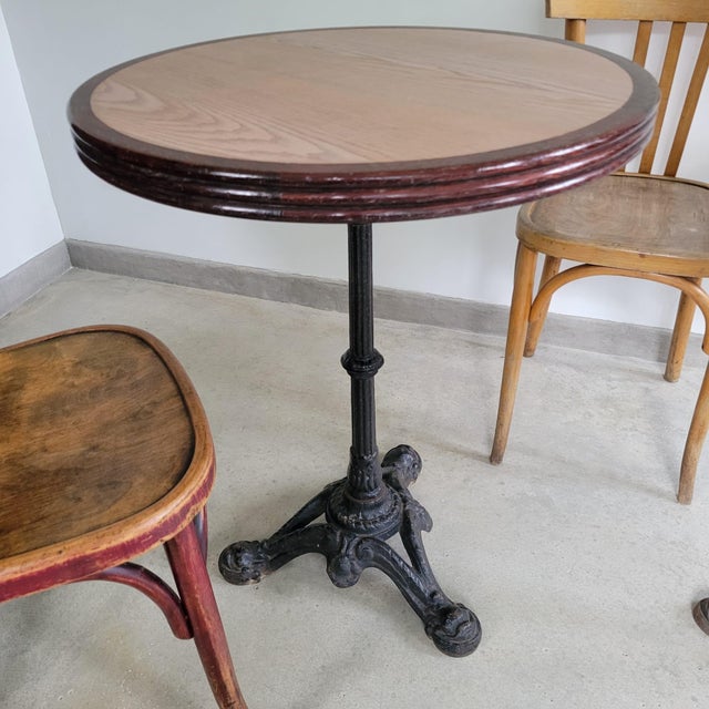 Parisian Bistro Table in Black Cast Iron, 1890s For Sale - Image 6 of 10