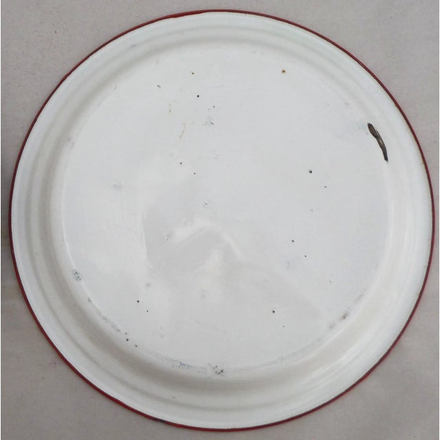 French Country French Country Enamel Pepper Plates - a Pair For Sale - Image 3 of 3
