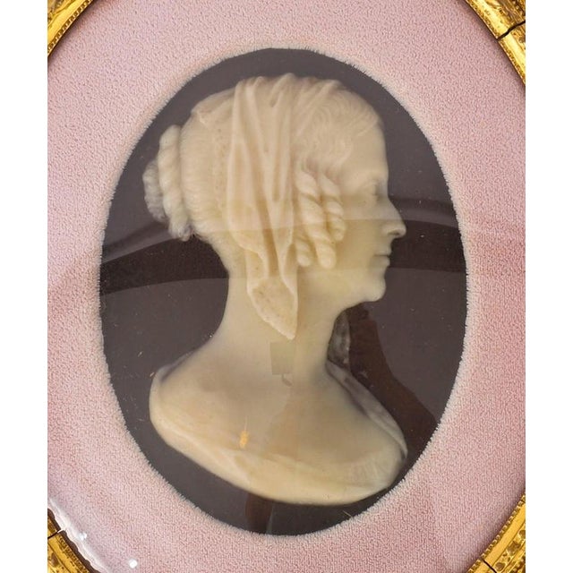 Antique Framed Wax Portrait Reliefs of Mr. And Mrs. Blaauw, 19th Century, Set of 2 For Sale - Image 5 of 13