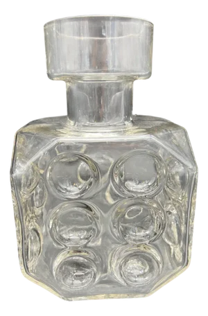 Noppapullo Punainen Bottle in Glass by Erkki-Tapio Siiroinen for Riihimäki / Riihimaen Lasi Oy, 1960s