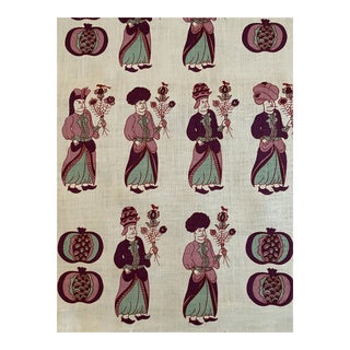 Katie Ridder Attendants Linen Fabric in Belle 1 3/8 Yards For Sale