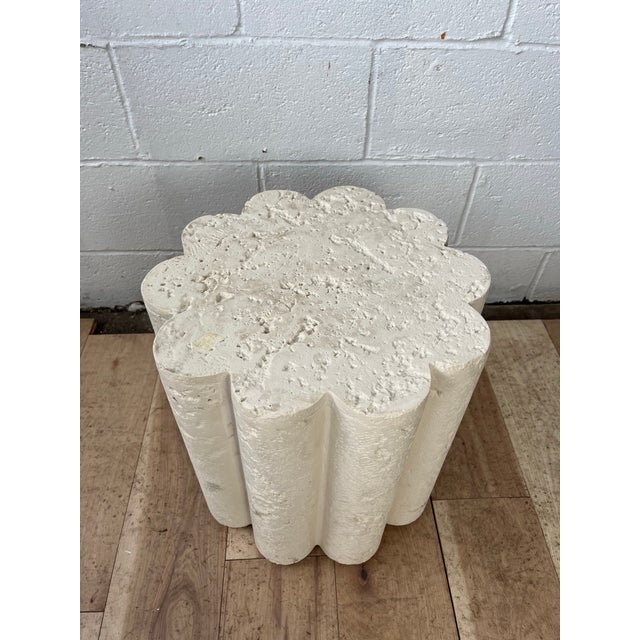 1980s 1980s Organic Modern Sculptural Plaster Side Table in John Dickinson Style For Sale - Image 5 of 8